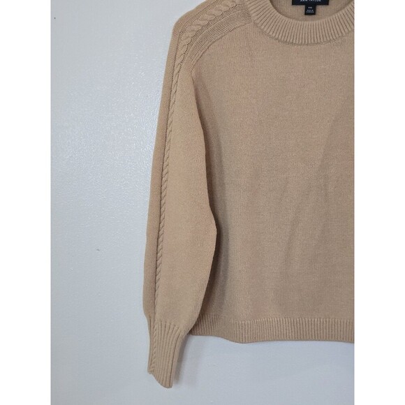 Ann Taylor Cable Knit Sweater Pullover Womens Size XXS Crew Neck Timeless Soft - Picture 5 of 10